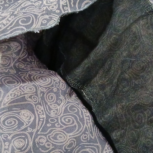 FINAL Price before donated. Be Stiched Purple/Grey Silky Sheer Blouse Sz S - Picture 13 of 13